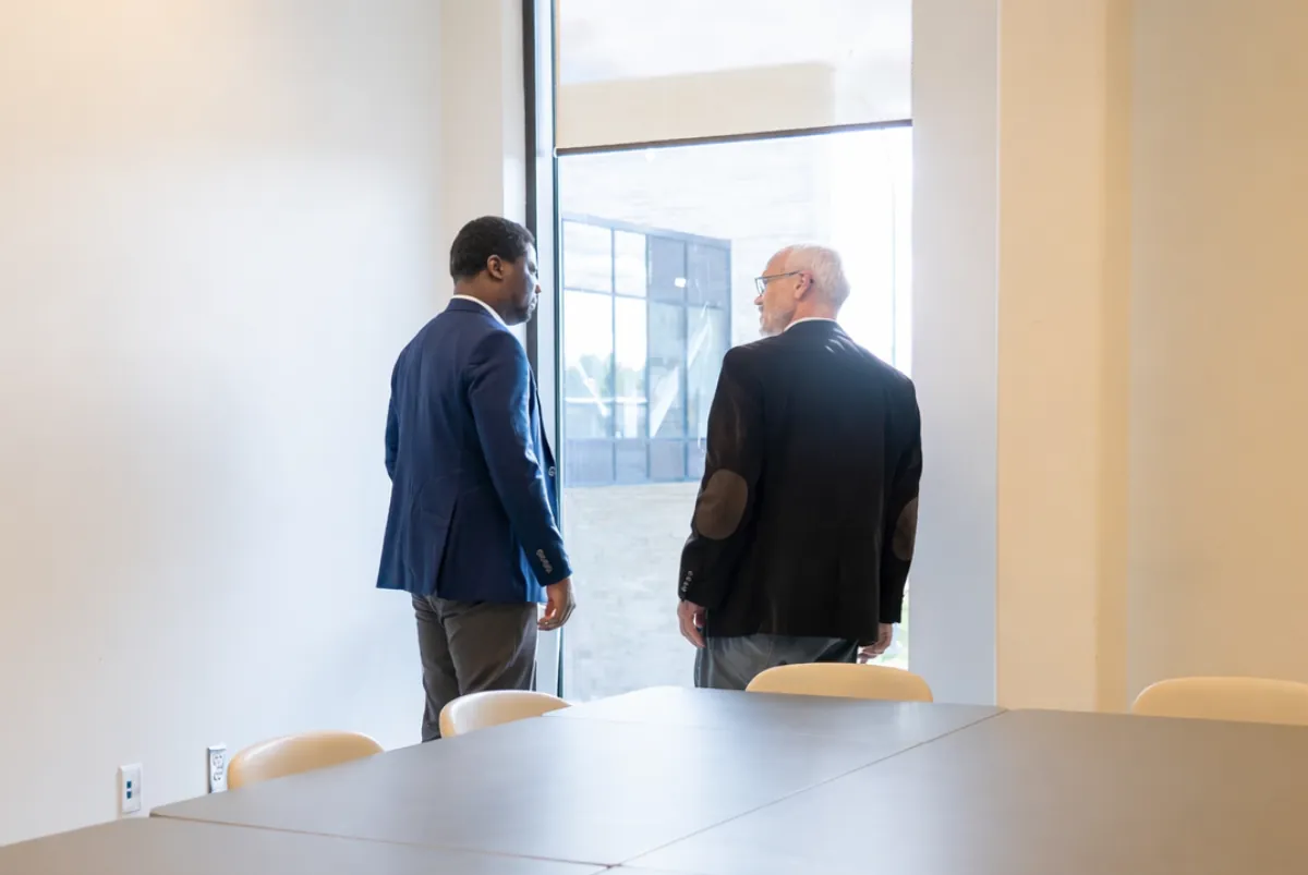 Leadership team in discussion
